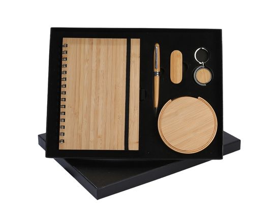 Eco-Friendly Custom Bamboo Gift Set with Logo