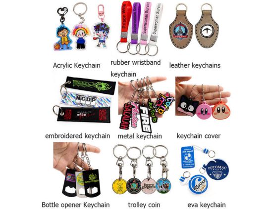 Custom Plastic Keychains for Promotional Gifts - PVC Logo Printed Giveaways
