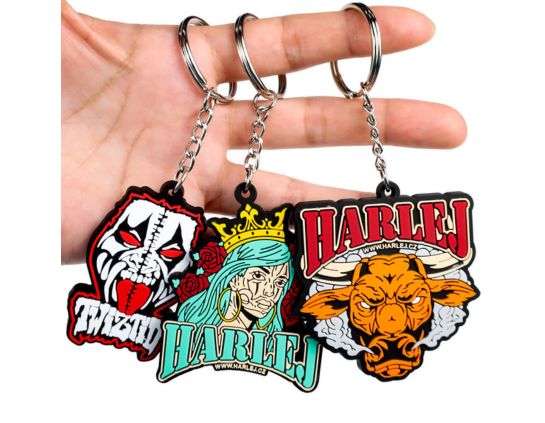Custom Plastic Keychains for Promotional Gifts - PVC Logo Printed Giveaways
