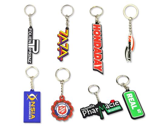 Custom PVC Keychains Bulk | Soft PVC Promotional Keychains Manufacturer