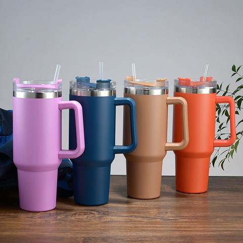 Custom 40oz Handled Straw Tumbler for Employee Programs