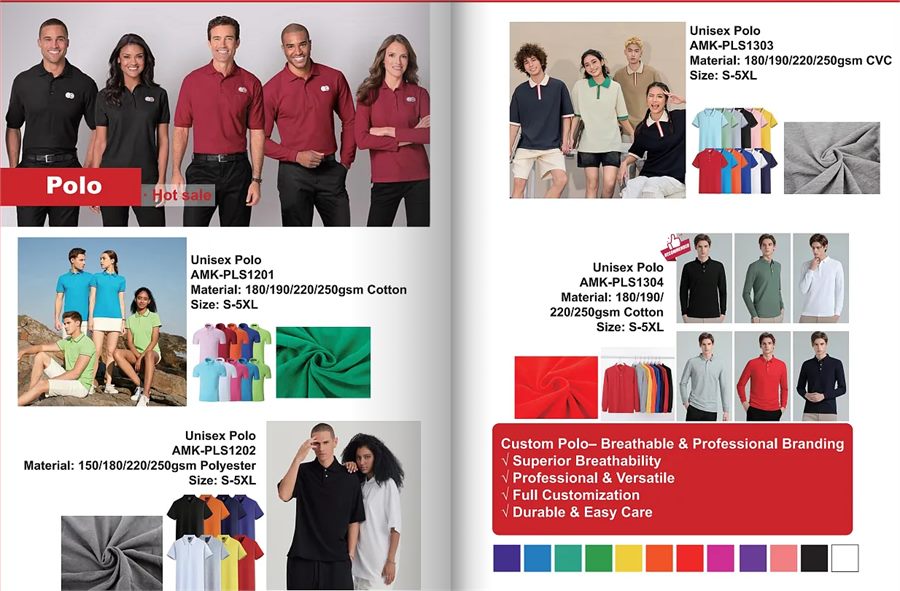 Custom logo polo shirt for staff uniforms and corporate events